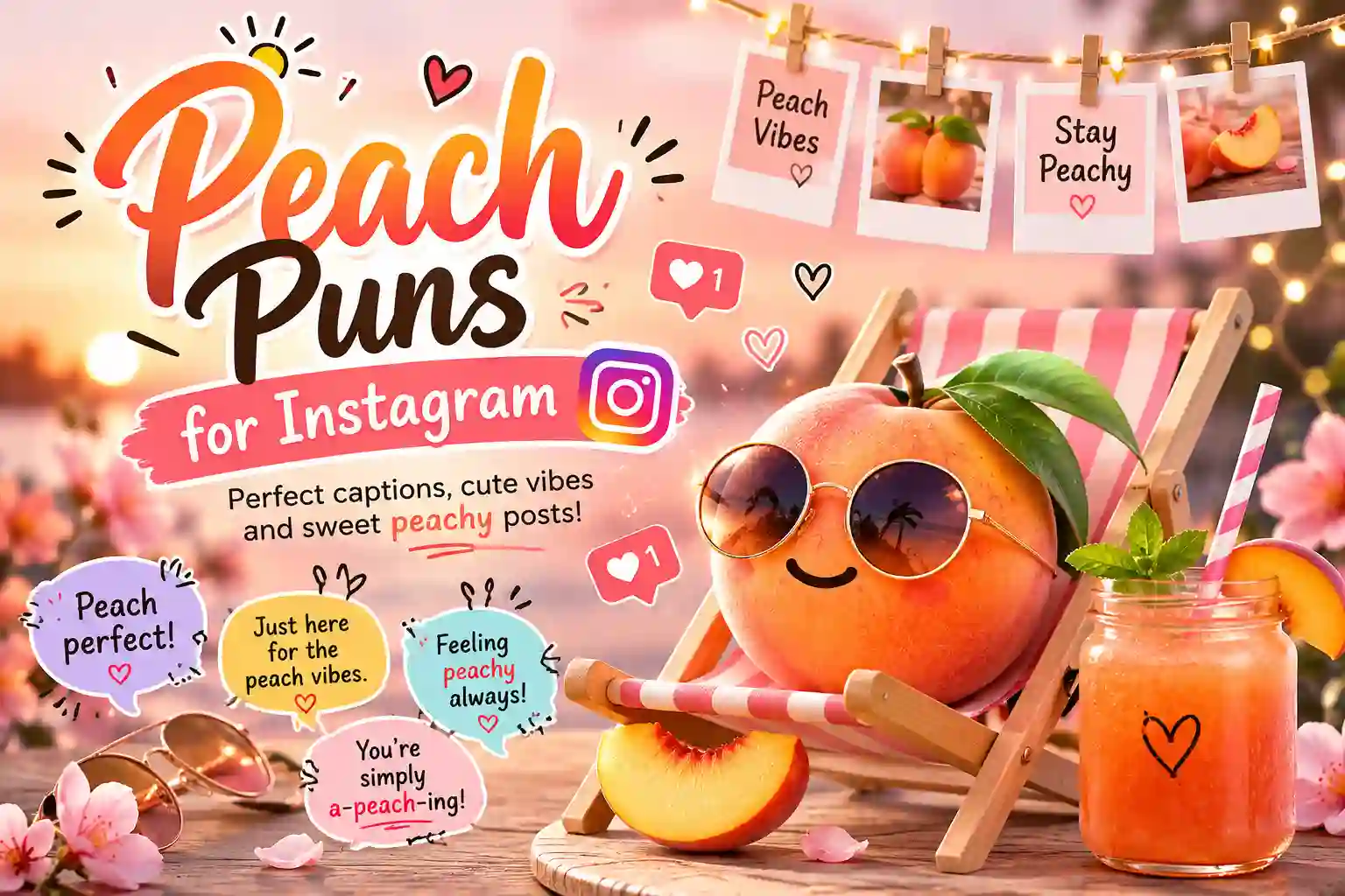 Peach Puns for Instagram