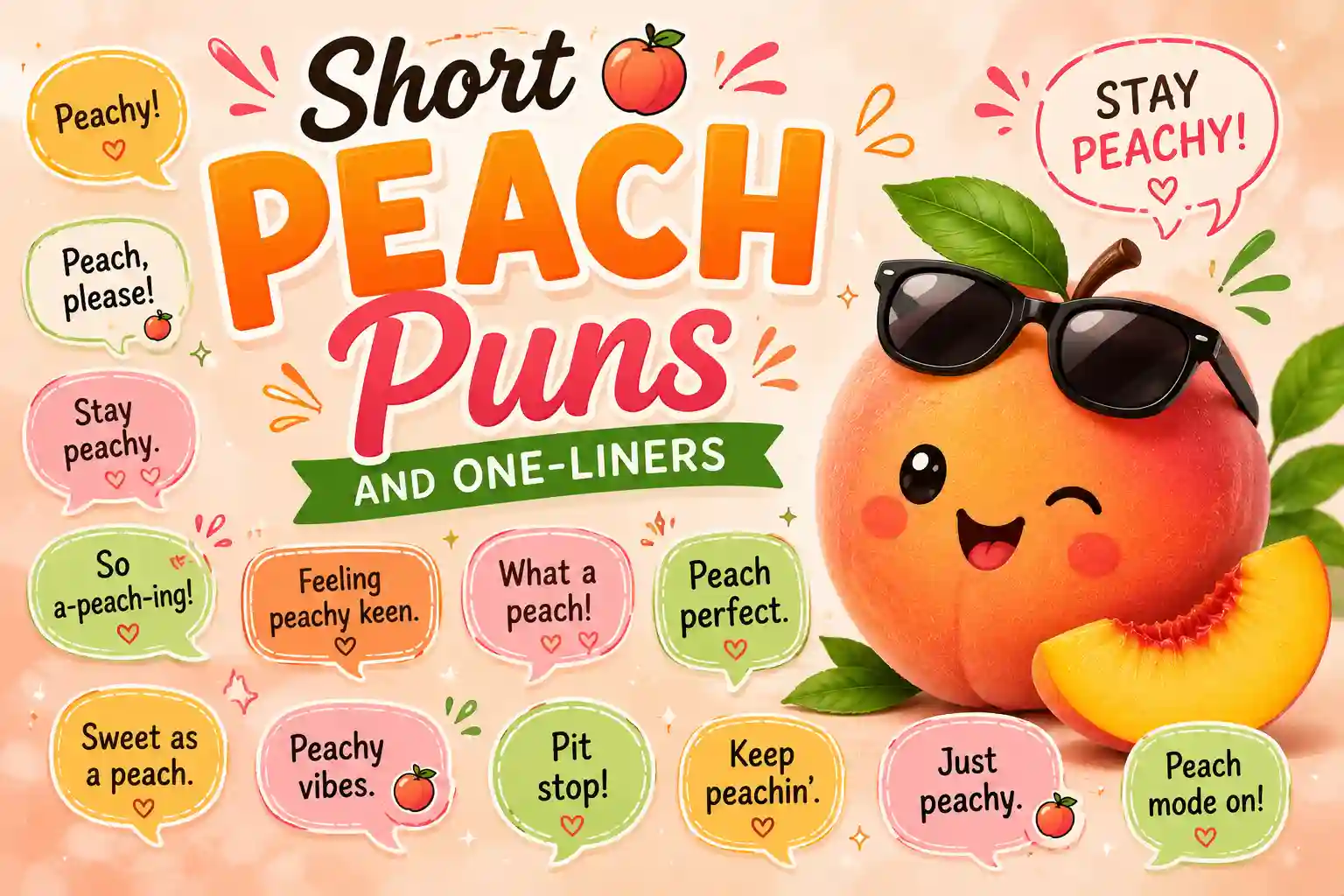 Short Peach Puns and One-Liners